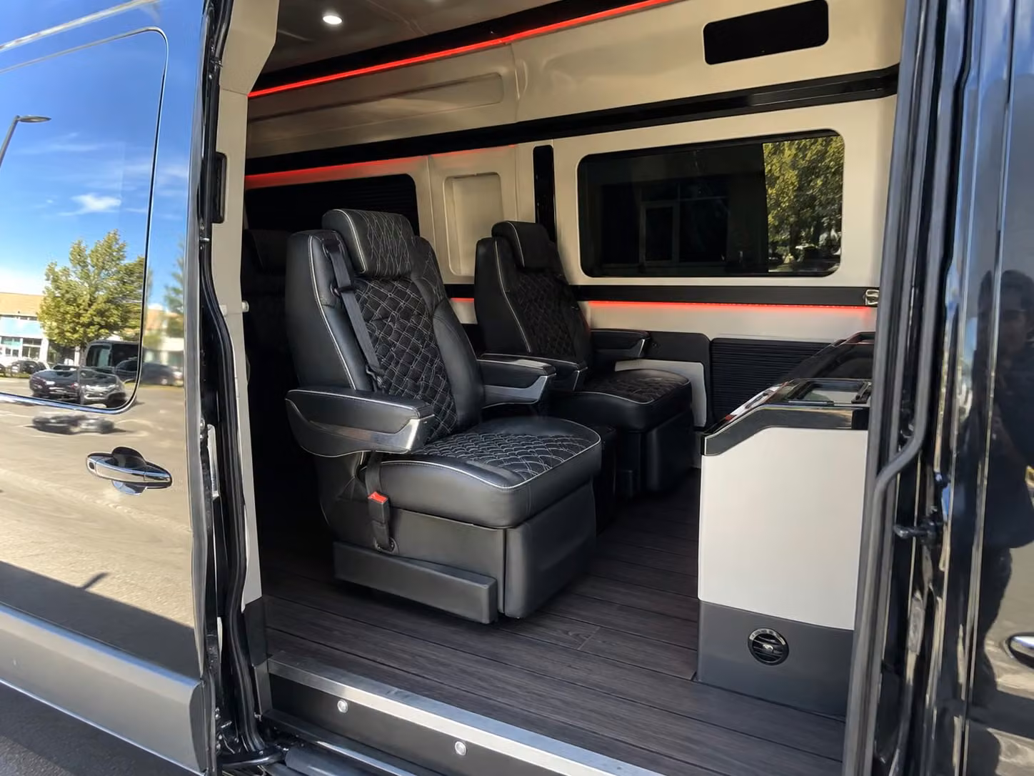 sprinter van with driver inside