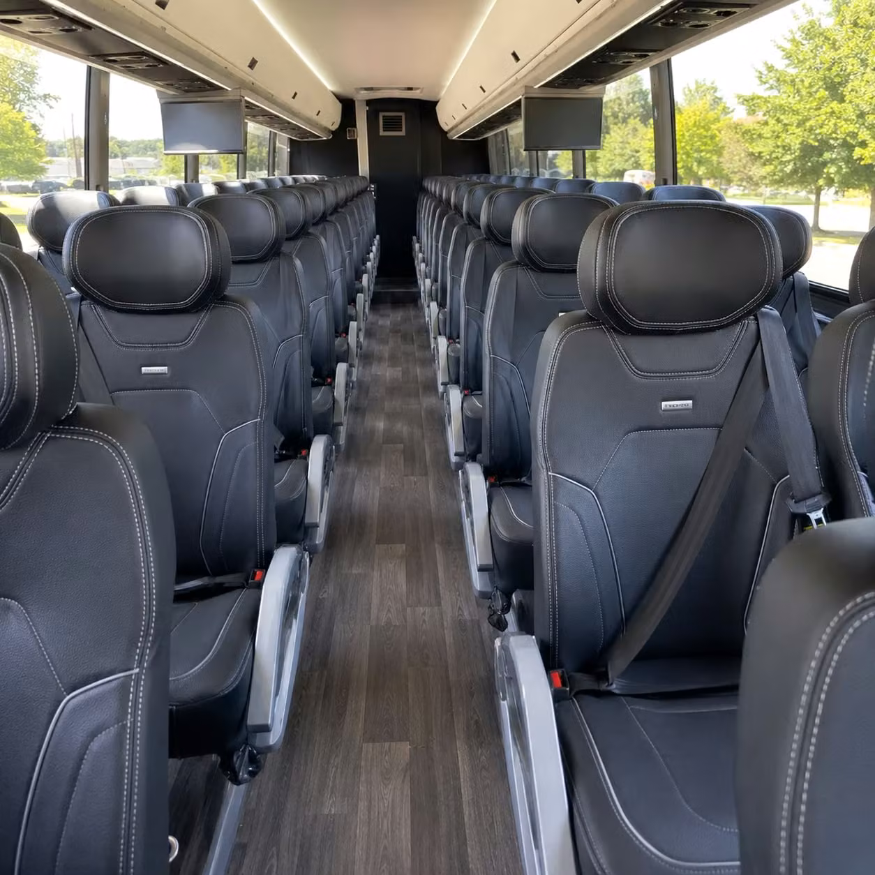 visalia charter bus interior