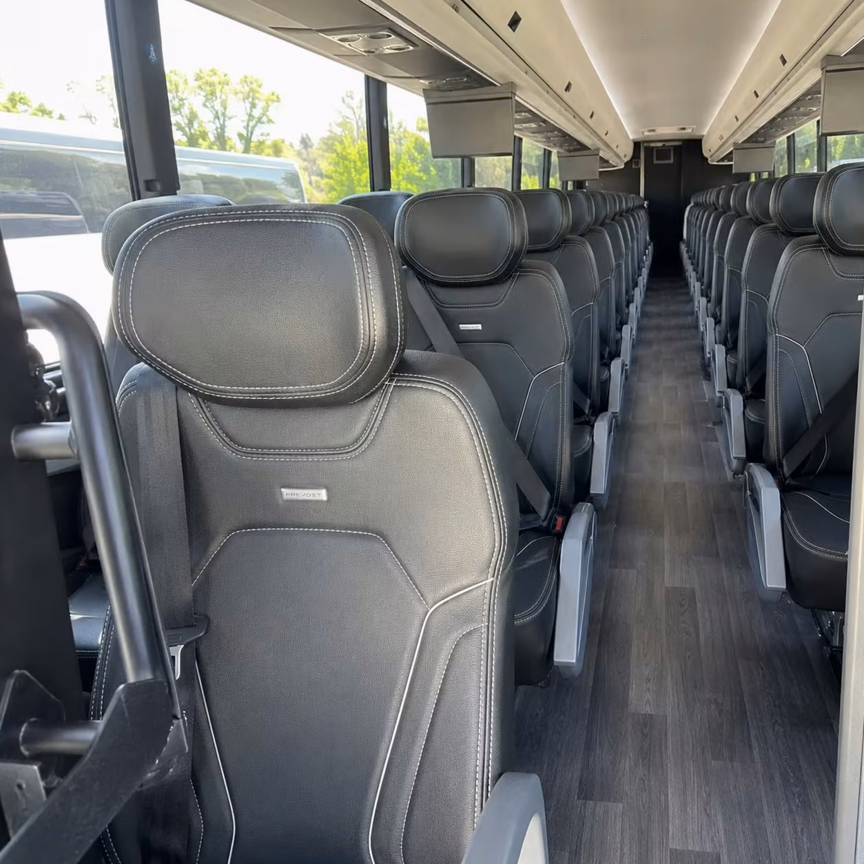 visalia charter bus rental inside