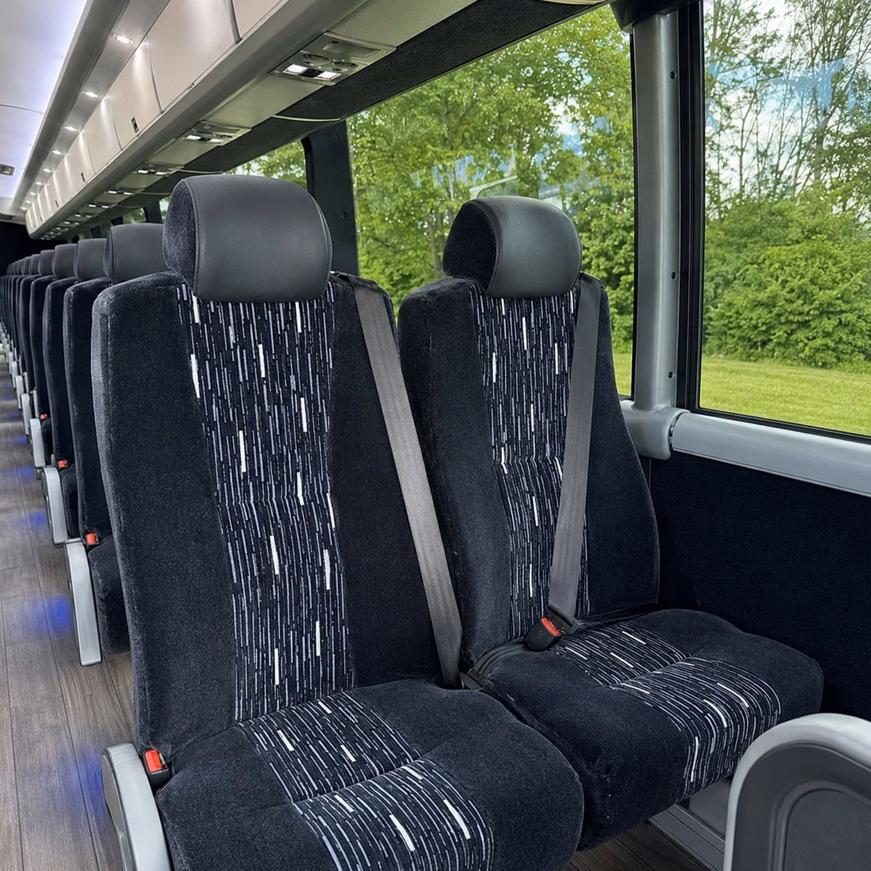 visalia charter bus rental interior